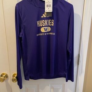Adidas D4T Purple Seattle Huskies Lightweight Hoodie